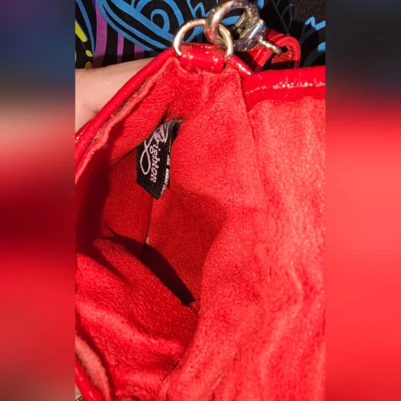 Brighton Mini Crossbody Lightweight Nylon Red Shoulder Wallet - Picture 10 of 15